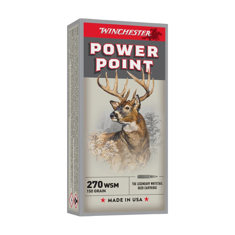 MUNITIONS WINCHESTER 270 WSM POWER-POINT 150GR