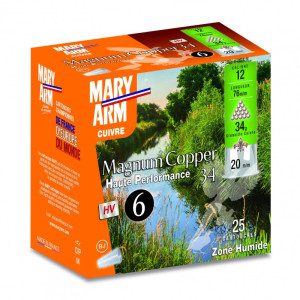 CARTOUCHES MARY ARM CAL 12/76 MAGNUM COPPER 34 GR