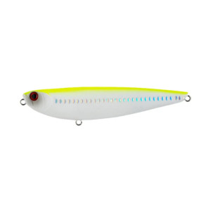 POISSON NAGEUR ADAM'S PENCIL BASS HUNTER 100FB WHITE YEL BACK SKYLIT