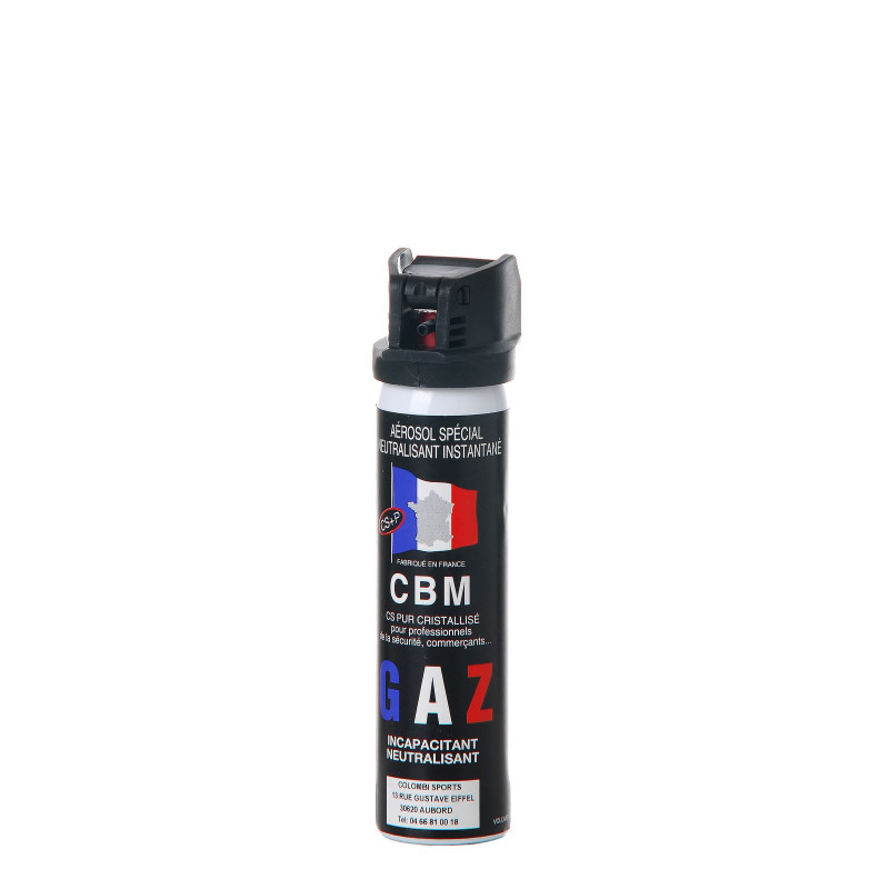 BOMBE GAZ DEFENSE CS CAPOT CLAPET 75ML