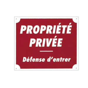 Panneau Propriété privée 30x25 cm
