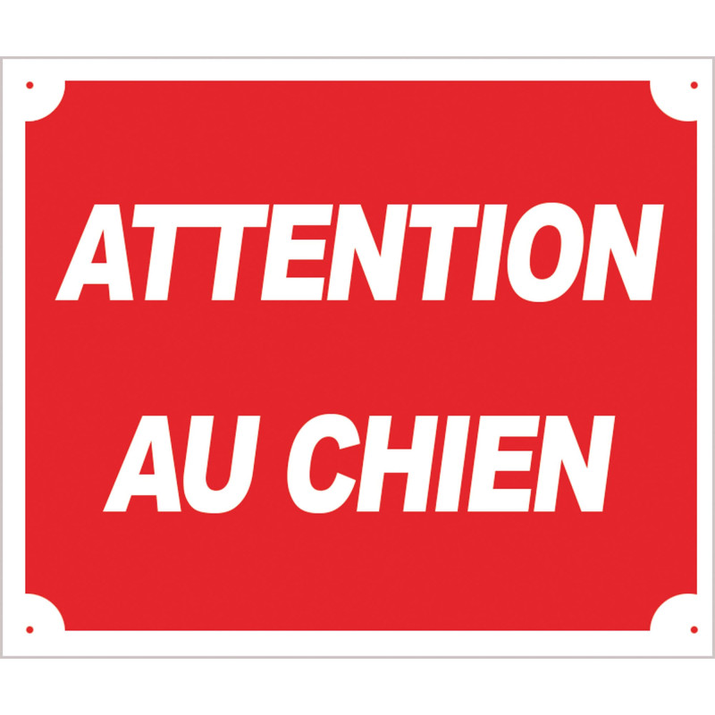 Panneau Attention au chien 30x25 cm