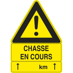 Panneau Chasse en cours 100x70 cm
