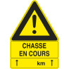 Panneau Chasse en cours 100x70 cm